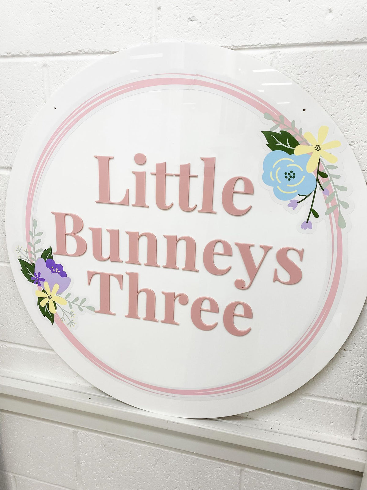 Round Acrylic or Timber Business Sign - The Confetti Gift Co