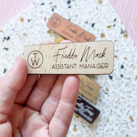 Etched Magnetic Name Badges - The Confetti Gift Co