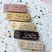 Etched Magnetic Name Badges - The Confetti Gift Co