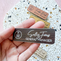 Etched Magnetic Name Badges - The Confetti Gift Co