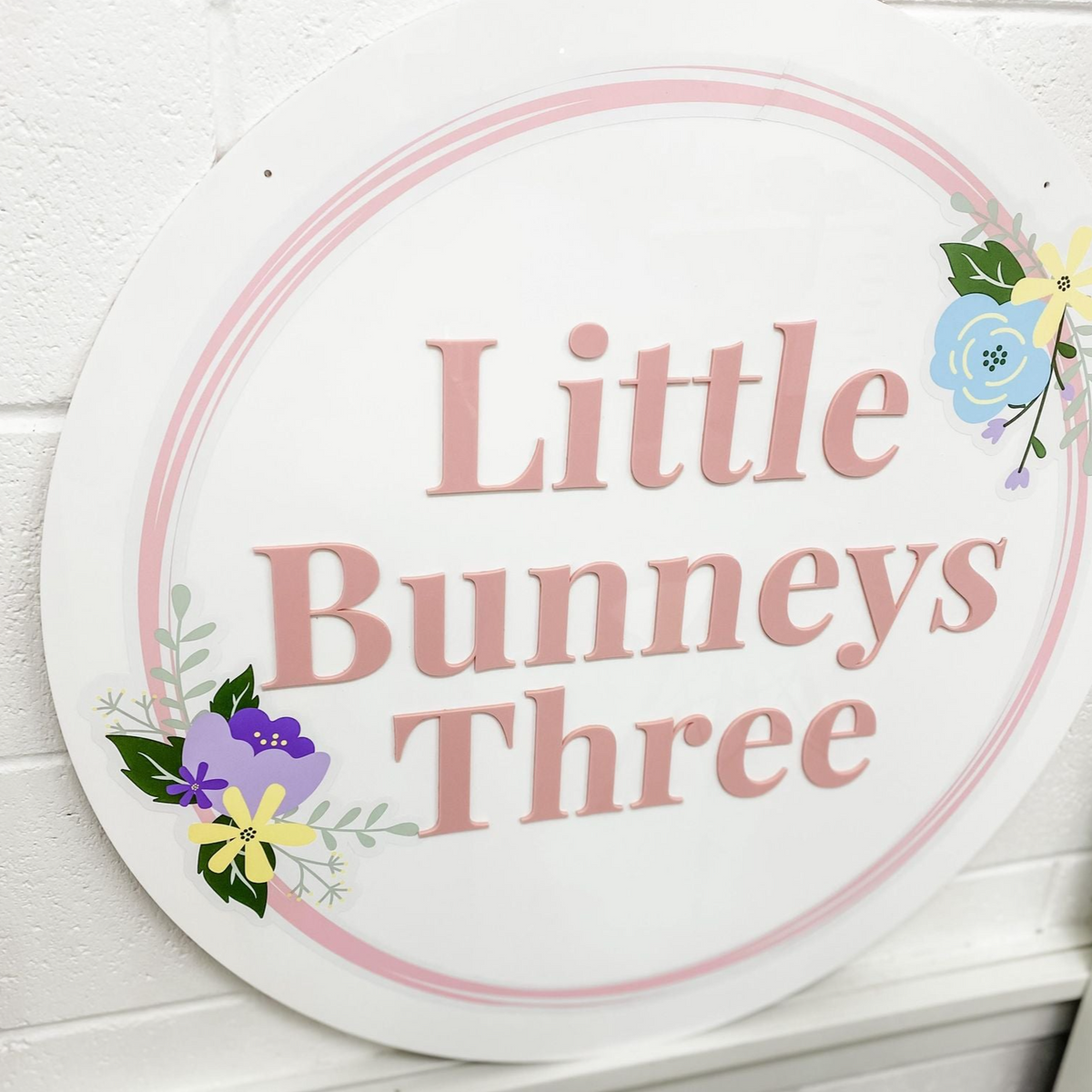 Round Acrylic or Timber Business Sign - The Confetti Gift Co