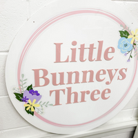 Round Acrylic or Timber Business Sign - The Confetti Gift Co